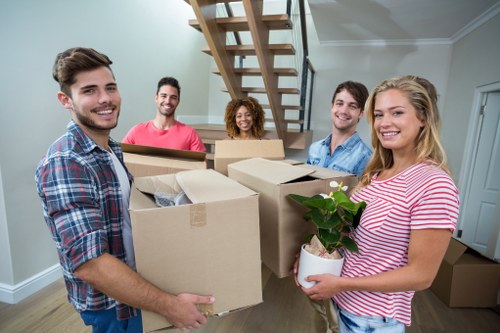 Packing materials and organised moving boxes in Clapham
