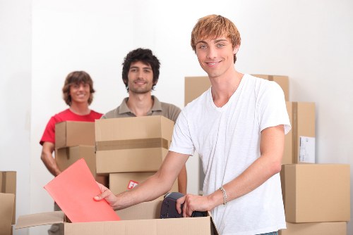 Commercial moving team managing office removals in Clapham